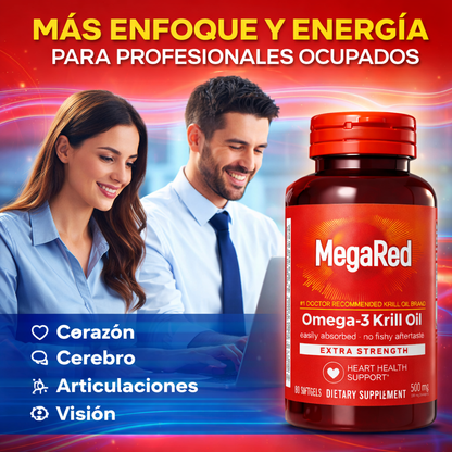 MegaRed® Omega-3 + Krill: Cuida tu corazón, mente y articulaciones ¡Empieza hoy!